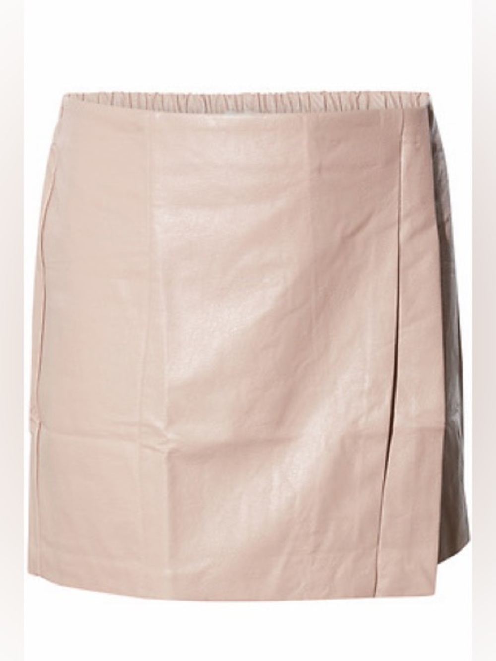 Skies Are Blue Faux Leather Wrap Front Mini Skort.
